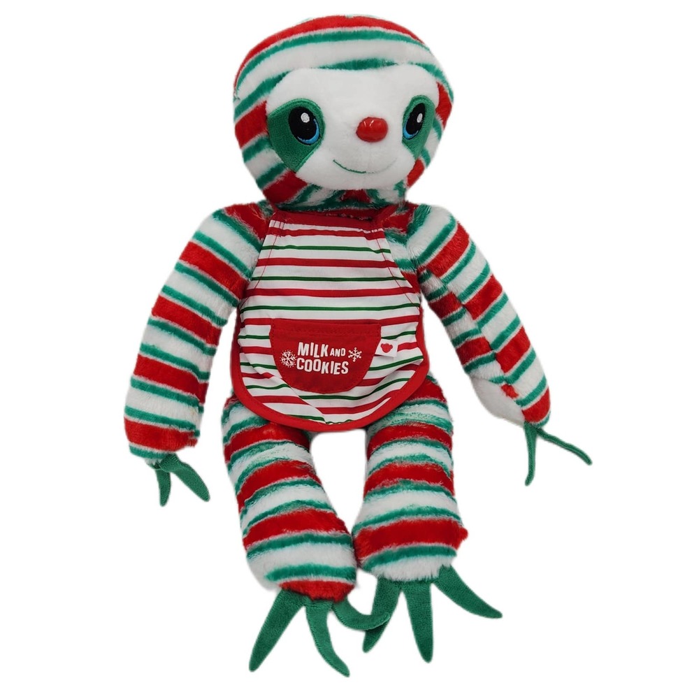 #14 Build a Bear BABW Peppermint Twist Sloth Striped Plush 18" Cute Stuffie